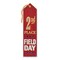 Beistle Pack of 6 Red "2nd Place Field Day Award" School Award Ribbon Bookmarks 8"
